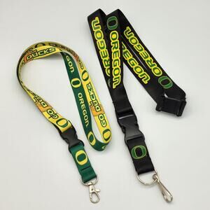 Oregon Ducks 2 Lanyards Green or Black Breakaway Lanyard Keychain NCAA